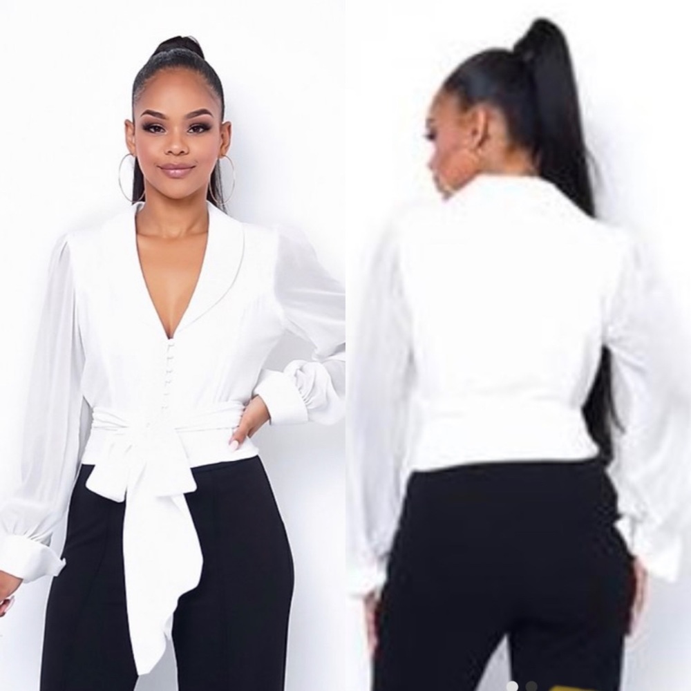 White Sheer Arms Shirt